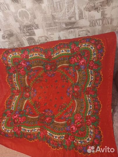 Платок времен ссср, Монголия, с люрексом