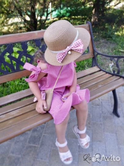 Комплект (шляпа и сумочка) для девочки, 48-52 см