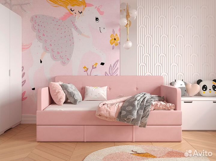 Детская мягкая кровать диванчик