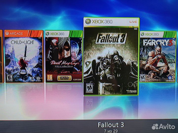 Xbox 360 фрибут + 29 игр