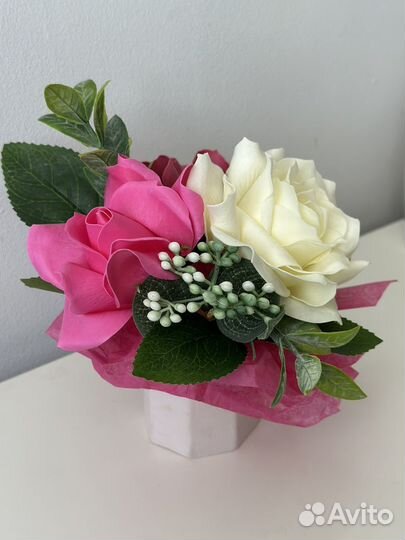 Букет из мыльных роз к 1 сентября