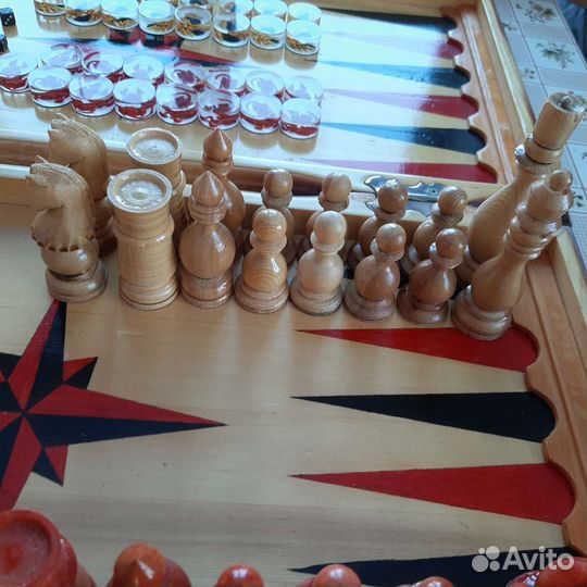 Нарды+шахматы ручной работы