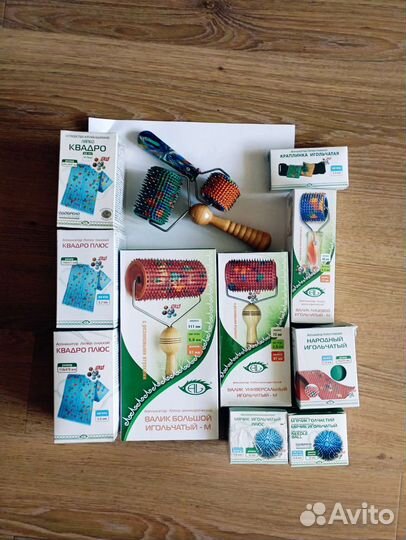 Аппликаторы Ляпко валик, мячик, квадро. Краплинка