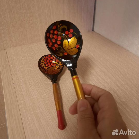 Деревянные ложки хохлома СССР