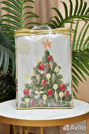 Новогодняя скатерть гобелен