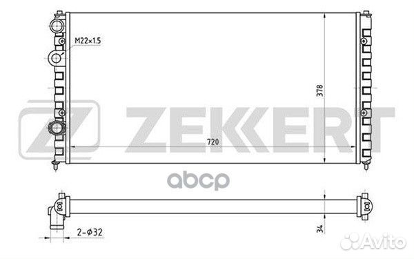 Радиатор охл. дв. VW Passat III IV 93- mk-1052