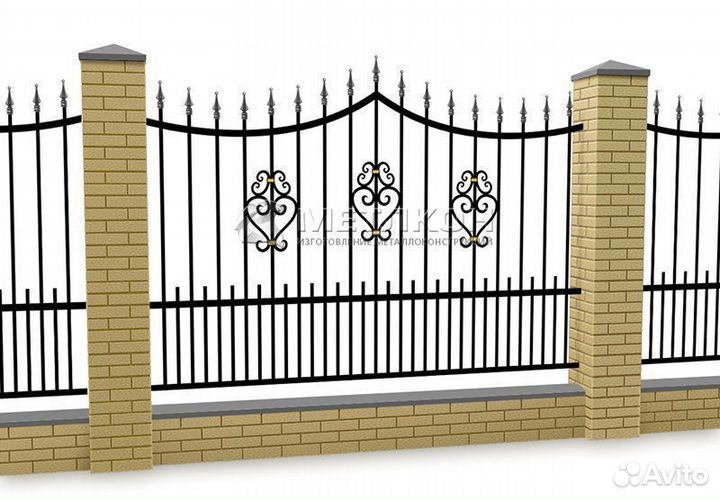 Кованный забор тпп KZ-8