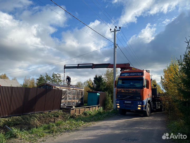 Аренда и услуги манипулятора, стрела 8 т, борт 15 т, 6.5 м