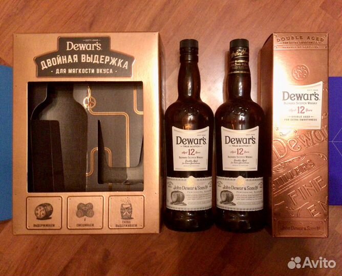 Бутылки из под виски Dewar’s 12 yeras