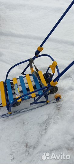 Санки складные с колесами