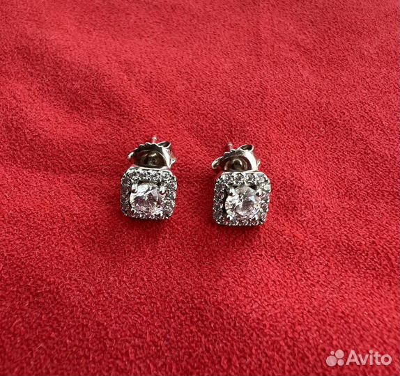 Серьги пусеты серебро