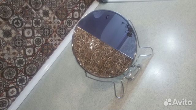 Зеркало настольное металлическое