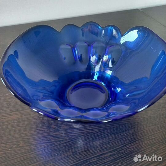 Конфетница цветное стекло СССР