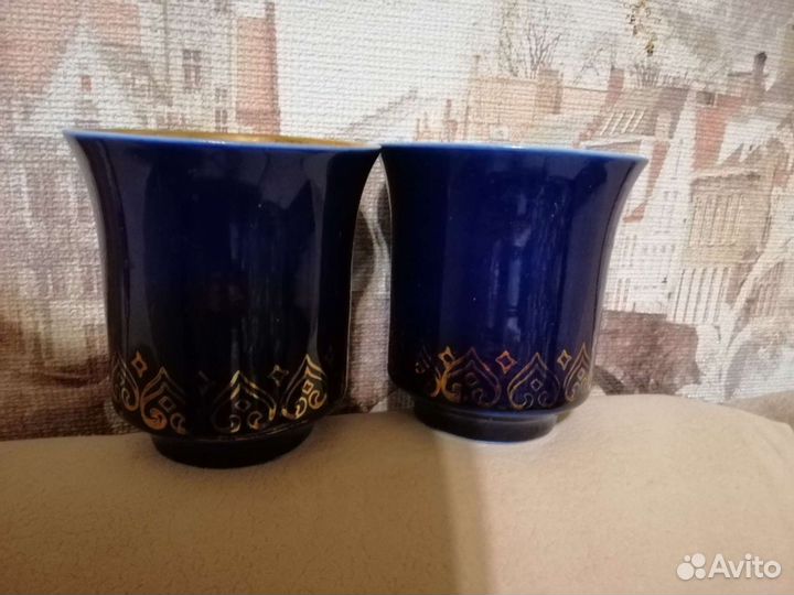 Стаканы бокалы кобальт СССР