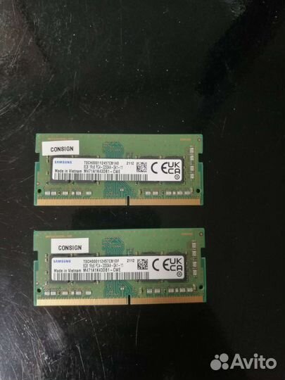 Оперативная память ddr4 16gb (2x8) sodimm 3200