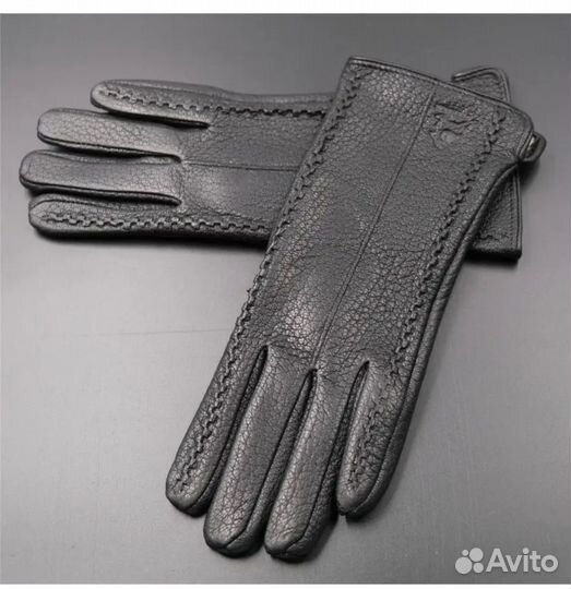 Перчатки женские кожаные, кожа оленя