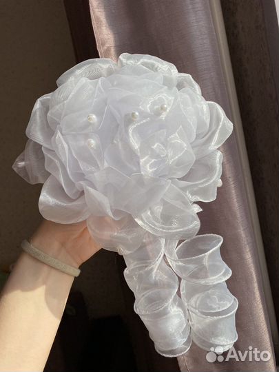Банты для волос белые