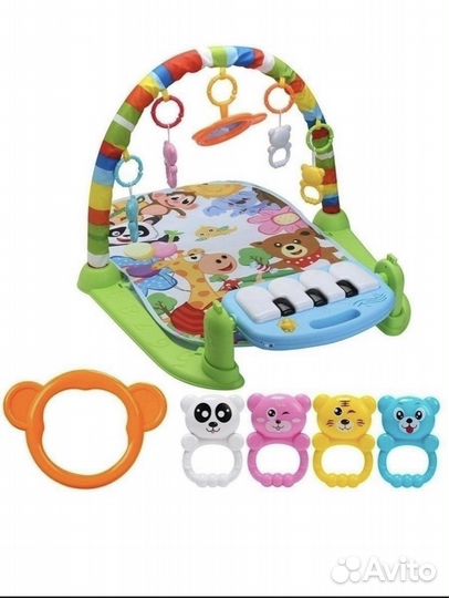 Детский развивающий коврик с пианино