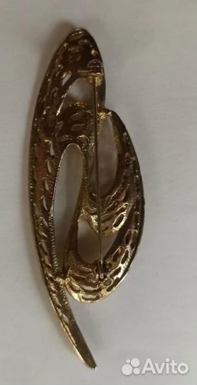 Брошь завиток волна Модерн винтаж из Англии