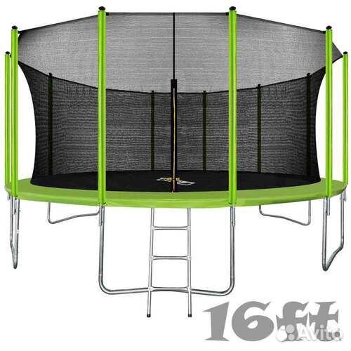 Батут 16FT с внутренней сеткой и лестницей