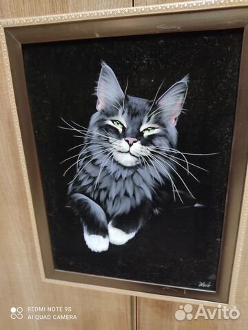 Картины. Коты.Бархат.Масло