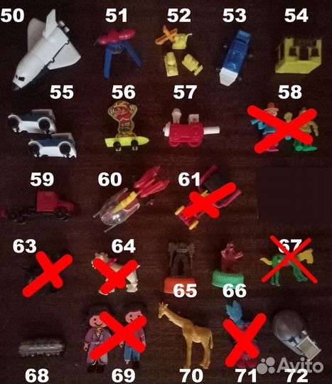 Игрушки из киндер сюрприза 90-х