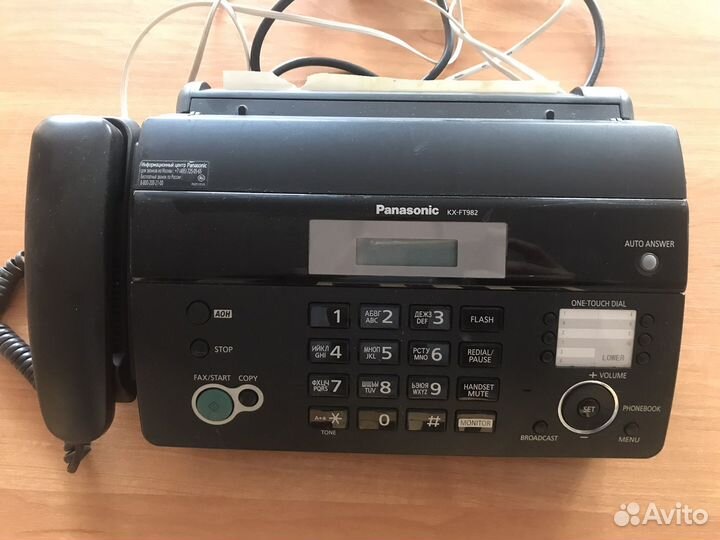 Телефон факс Panasonic KX-FT982