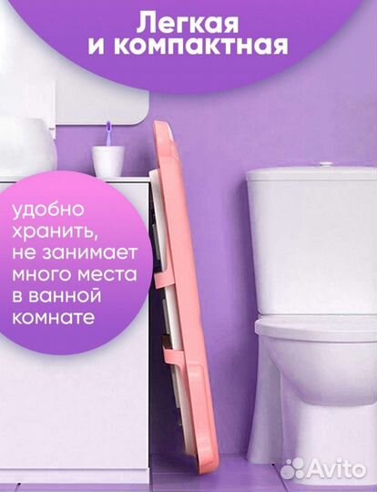 Ванночка складная для новорождённых с термометром