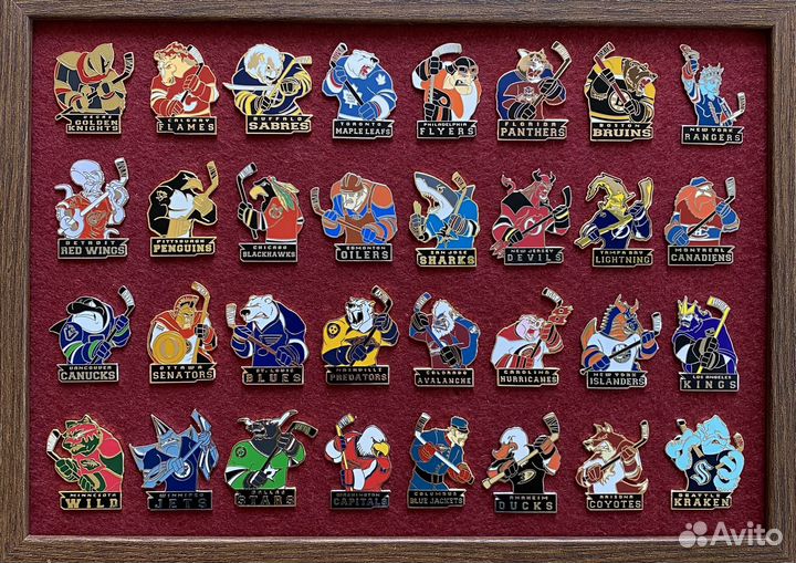 Коллекция хоккейных значков 