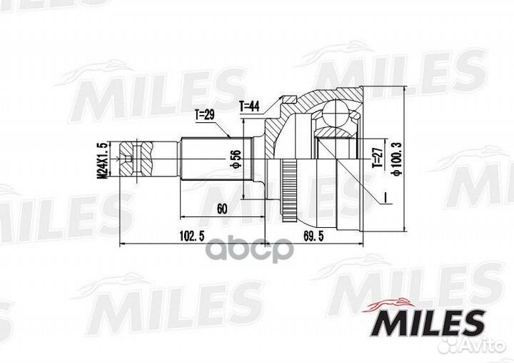 ШРУС nissan maxima IV A33 2.0-3.0 00-06 нар. +ABS