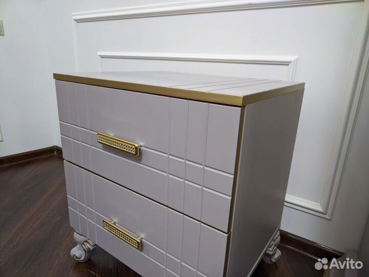 Тумба прикроватная Нэнси серый платинум