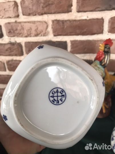 Графин - штоф синий лук, луковый узор