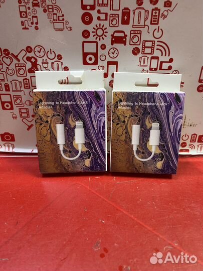 Переходник с Aux на Ligtning новый к3