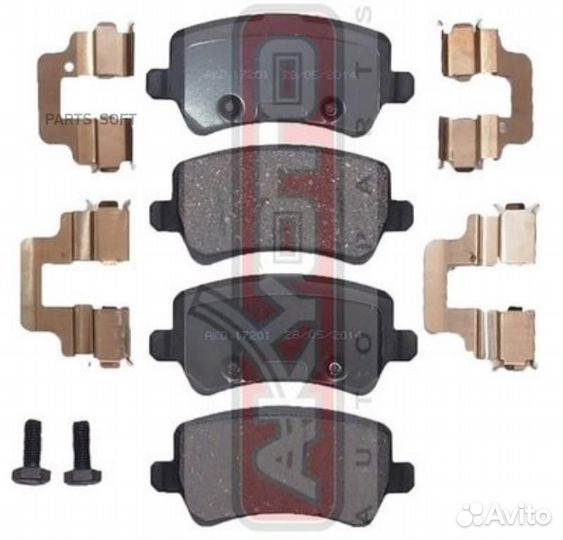 Akyoto AKD-17201 колодки тормозные дисковые передн