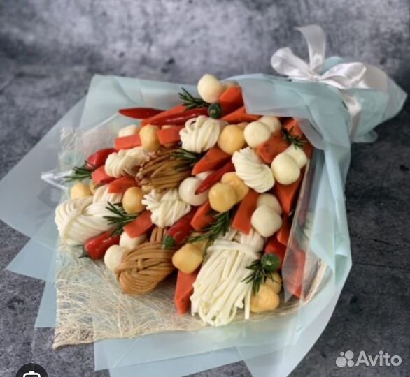 Сьедобные букеты мужские и женские