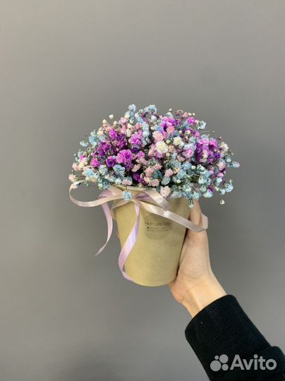 Цветы в стаканчике / гипсофила