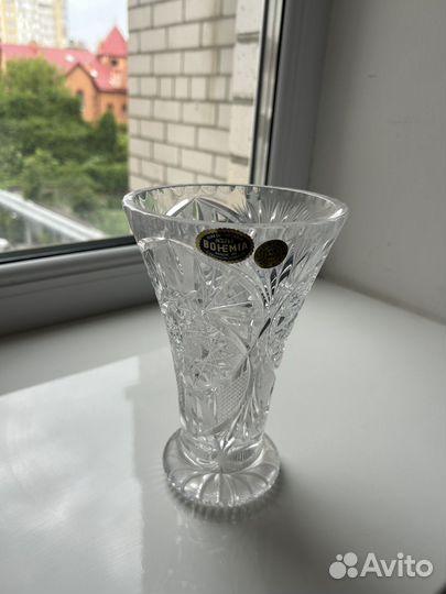 Ваза хрустальная bohemia винтаж