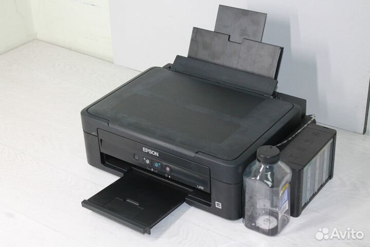 Мфу с снпч Epson L210 №2 (пробег 85 страниц)
