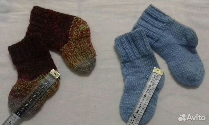 Шерстяные носочки, пинетки, шапочки, 0-12 мес