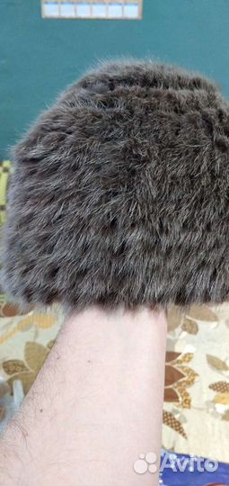 Норковая шапка, вязанная