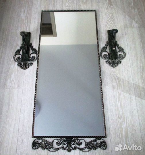 Гарнитур малахит консоль банкетка подсвечник 1983г