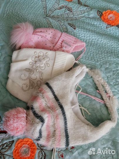 Шапка для девочки 12 мес