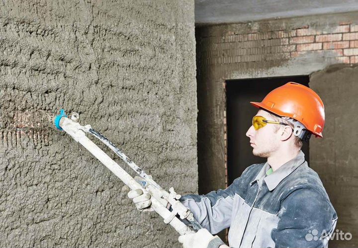 Штукатурка стен Шпаклевка стен механизированная