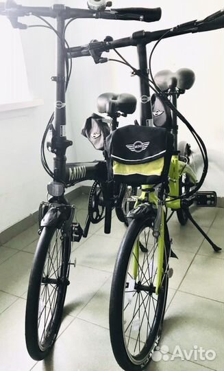 Пара оригинальных складных велосипедов Mini Cooper