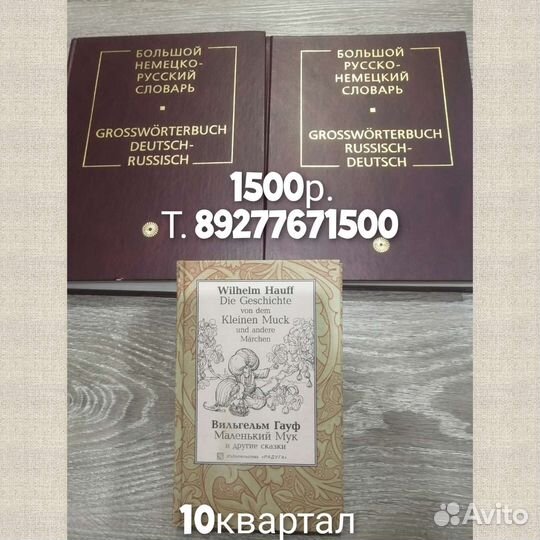 Немецко русский словарь и Русско немецкий+книга