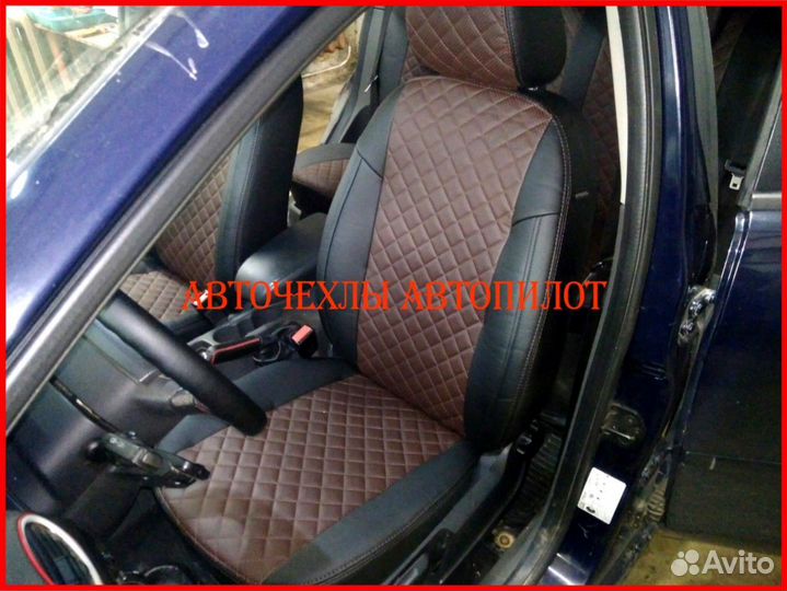 Чехлы Автопилот Ford Focus 2 из экокожи Ромб