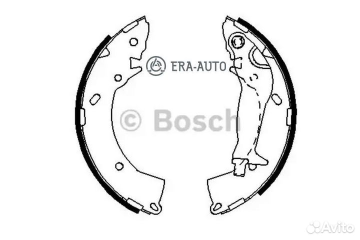 Bosch 0986487697 Колодки тормозные барабанные пере