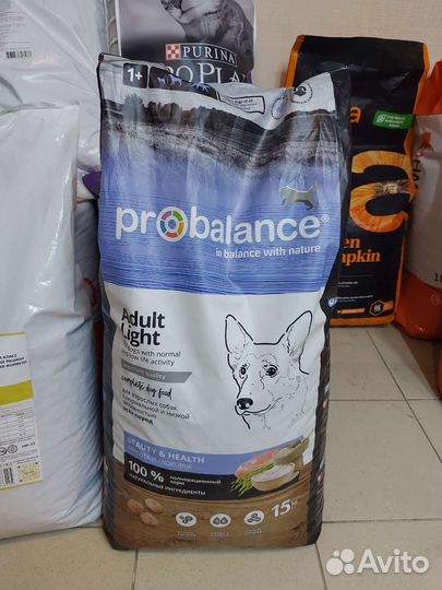 Корм для всех пород пробаланс 15 кг