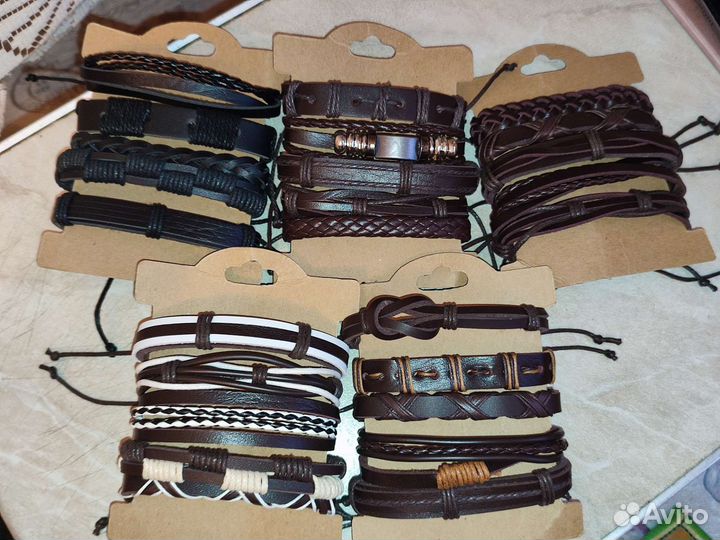 Браслет экокожа 5в1