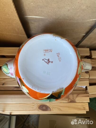 Чайник Дулево «Золотой олень» новый СССР 70е1 сорт